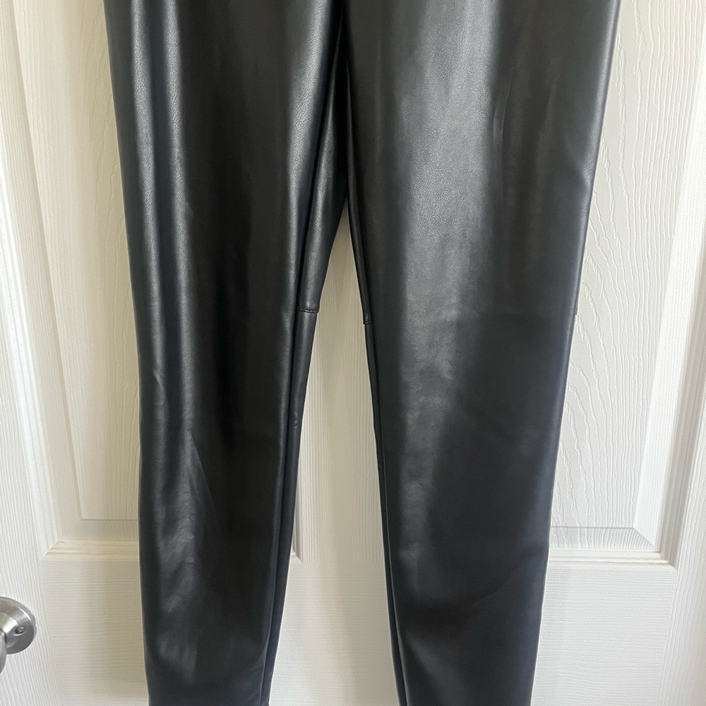 Fabletics Black Leather-Style Pants - Picture 7 of 9
